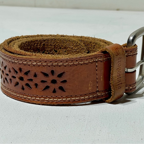 Aeropostale Accessories - Aeropostale Leather Belt Floral Lazercut